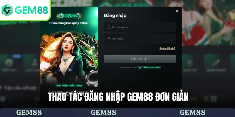 Đăng Nhập Gem88 Tham Gia Vào Sân Chơi Cá Cược Hấp Dẫn 1 Thao tác đăng nhập Gem88 đơn giản