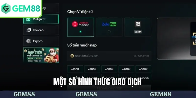Một số hình thức giao dịch